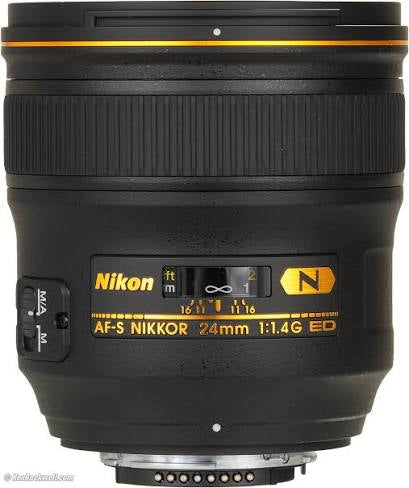 Nikon AF-S NIKKOR 24mm f/1.4G ED Lens pre-owned