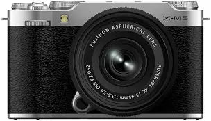 Fujifilm X-M5 Mirrorless Camera with XC 15-45mm f/3.5-5.6 Lens (Silver) pre-owned