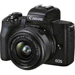 CANON EOS M50 MIRRORLESS CAMERA WITH EF-M 15-45MM LENS pre-owned