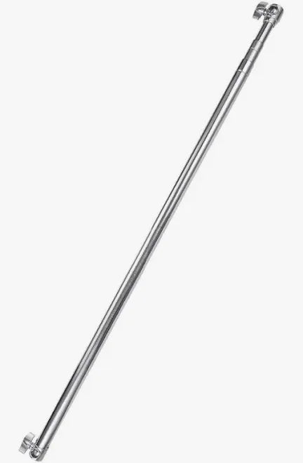 Silver TCB-3S 120-300cm Adjustable Telescopic Stainless Steel Backdrop Crossbar Tube