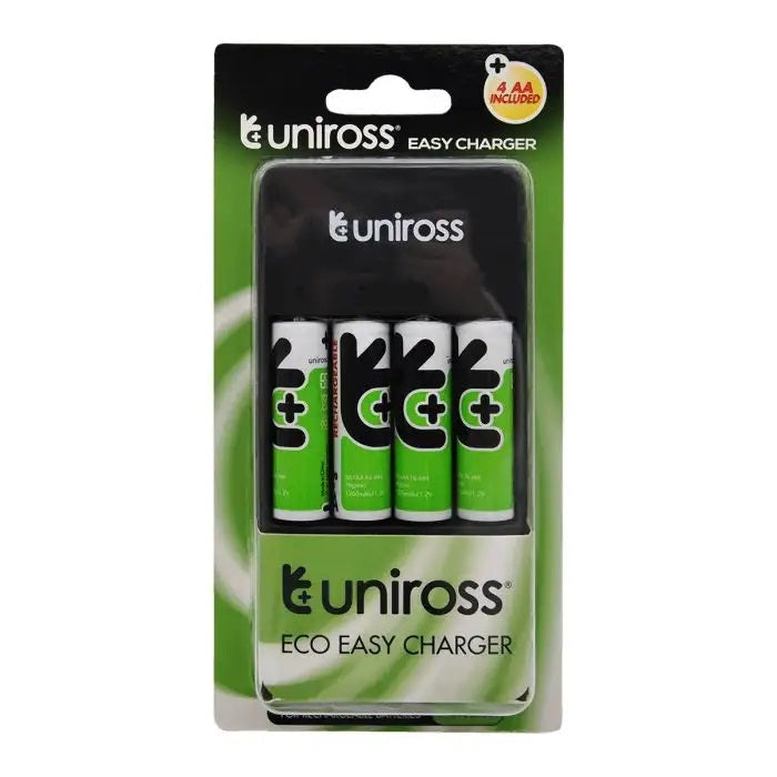 Uniross Essay charger included 4AA batteries