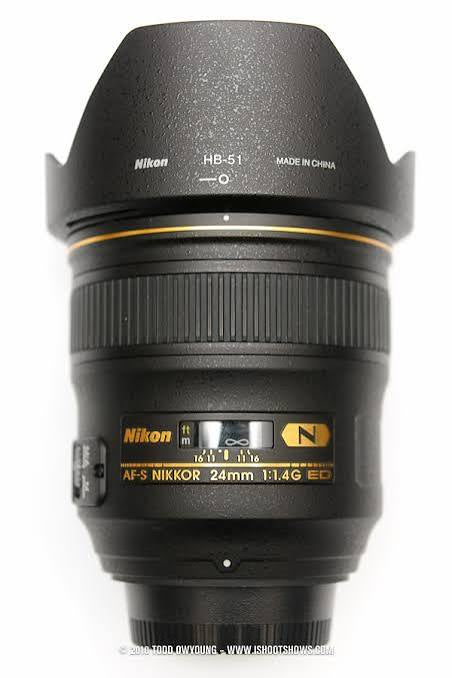 Nikon AF-S NIKKOR 24mm f/1.4G ED Lens pre-owned
