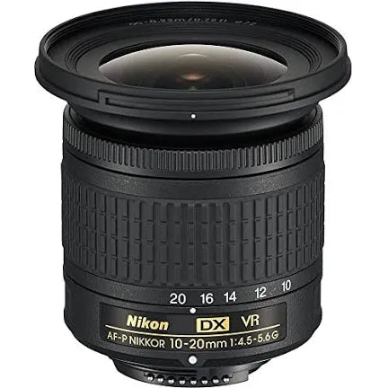 Nikon wide-angle zoom lens AF-P DX NIKKOR 10-20mm f/4.5-5.6G VR exclusively for Nikon DX format pre-owned