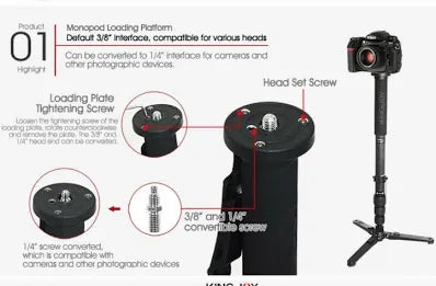 Kingjoy MP4008 Multi-functional Monopod