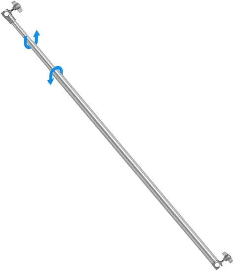 Silver TCB-3S 120-300cm Adjustable Telescopic Stainless Steel Backdrop Crossbar Tube