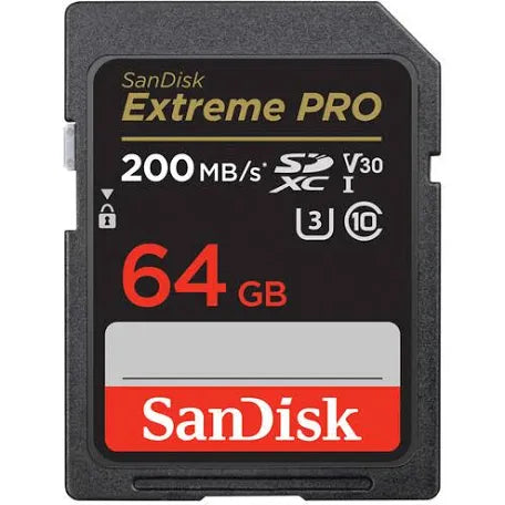 SanDisk 64GB Extreme PRO UHS-I SDXC Memory Card (200mb (new)