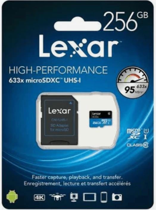 Lexar 256 GB Industrial MicroSDXC Micro SD Card, Class 10, UHS-1 U1